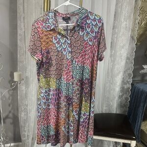 MSK Multicolor Patterned Mini Dress